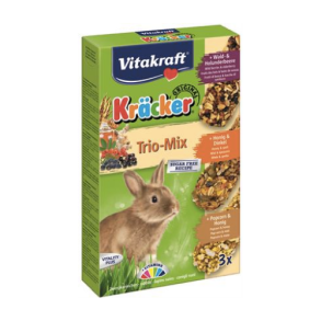 Vitakraft Krcker kanin Trio-Mix m. Skovbr/Hyldebr Honning/Spelt PopCorn/Honning